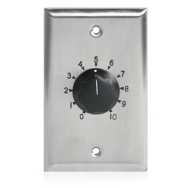 ATLASIED Attenuator 10W Single Gang Stainless Steel 70.7v Commercial
