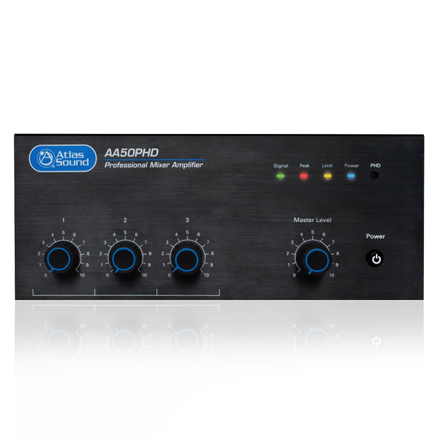 ATLASIED Mixer Amplifier 3 Input 50 Watt Automatic System Test Phd