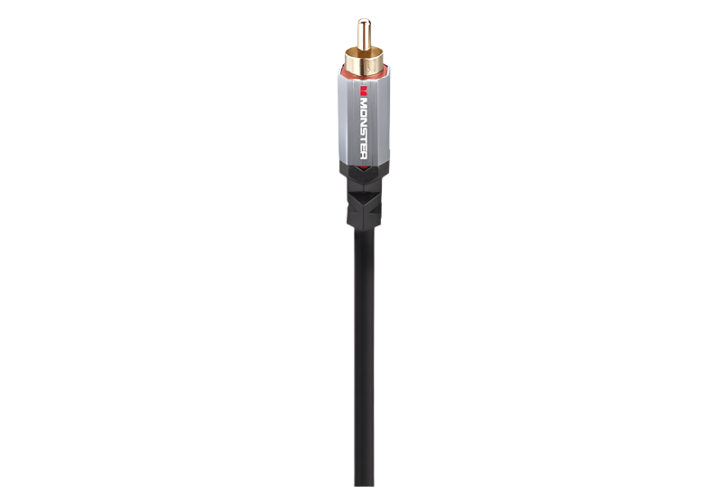 MONSTER AV 3M RCA Subwoofer Audio Connector Alumnium Extruded Shell Gold Plated Pin Duraflex PVC Cable