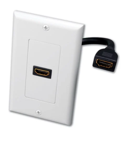 VANCO Single HDMI Pigtail Decor Wall Plate
