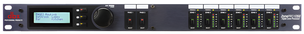 DBX ZonePRO 12 In x 6 Out Digital Zone Processor LCD Display & Ethernet