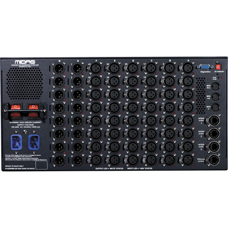 Midas DL251 48x16 Fixed Format I/O Unit front view