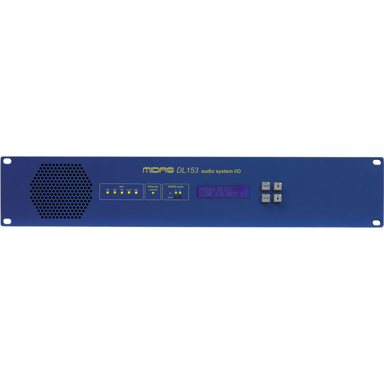 Midas DL153 Stage Box with 16 MIDAS Mic Preamps and AES50 Networking front view