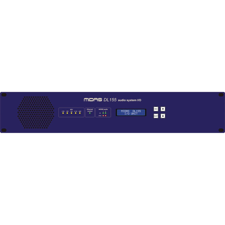 Midas DL155 Stage Box with 8 Mic Preamps 8 AES I/O and AES50 Networking front view
