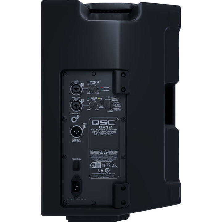 QSC CP12 Two-Way 12" 1000W Compact Powered Loudspeaker with DSP