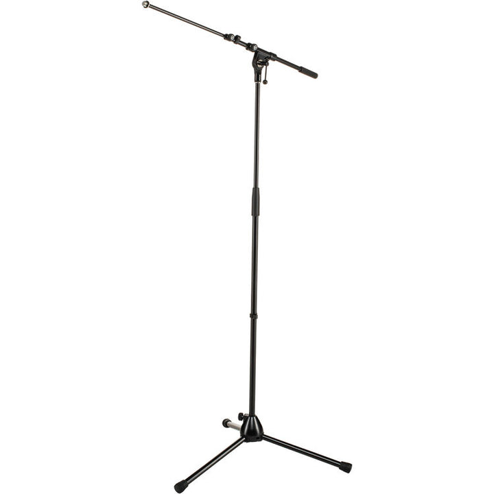 K&M 210/9 Tripod Microphone Stand with Telescoping Boom, Black