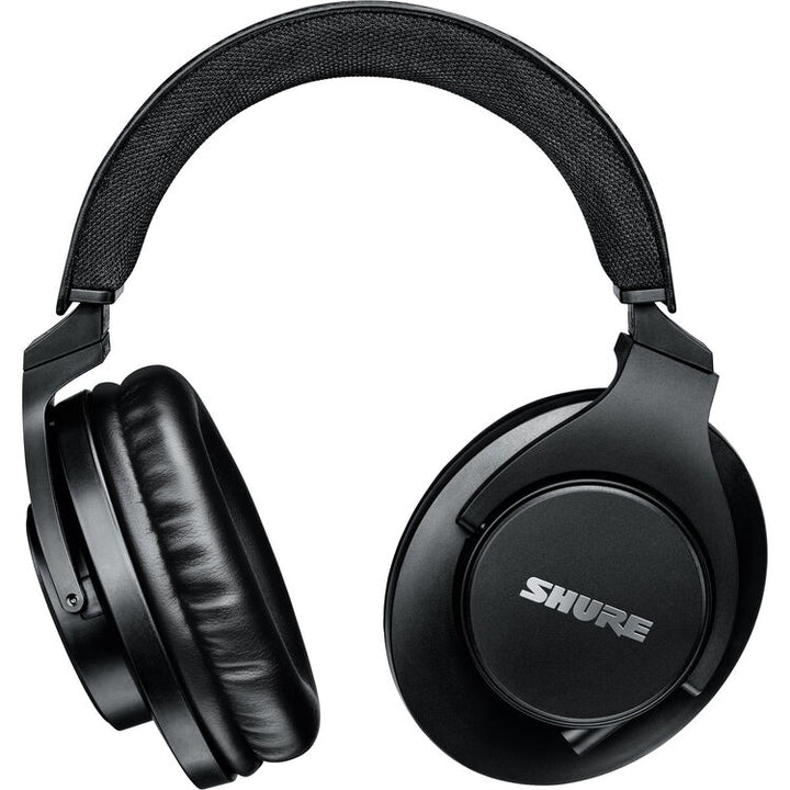 Shure SRH440A studio headphones in black offering closed-back design for monitoring and DJ mixing.