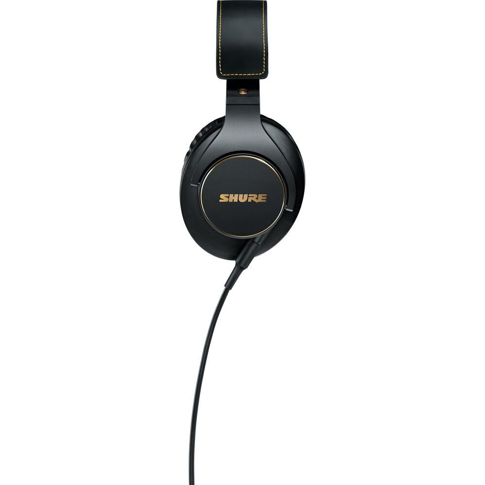 Shure SRH840A closed-back over-ear professional monitoring headphones with single-sided cable.