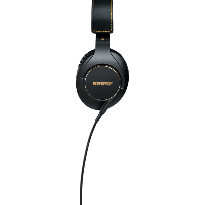 Shure SRH840A closed-back over-ear professional monitoring headphones with single-sided cable.