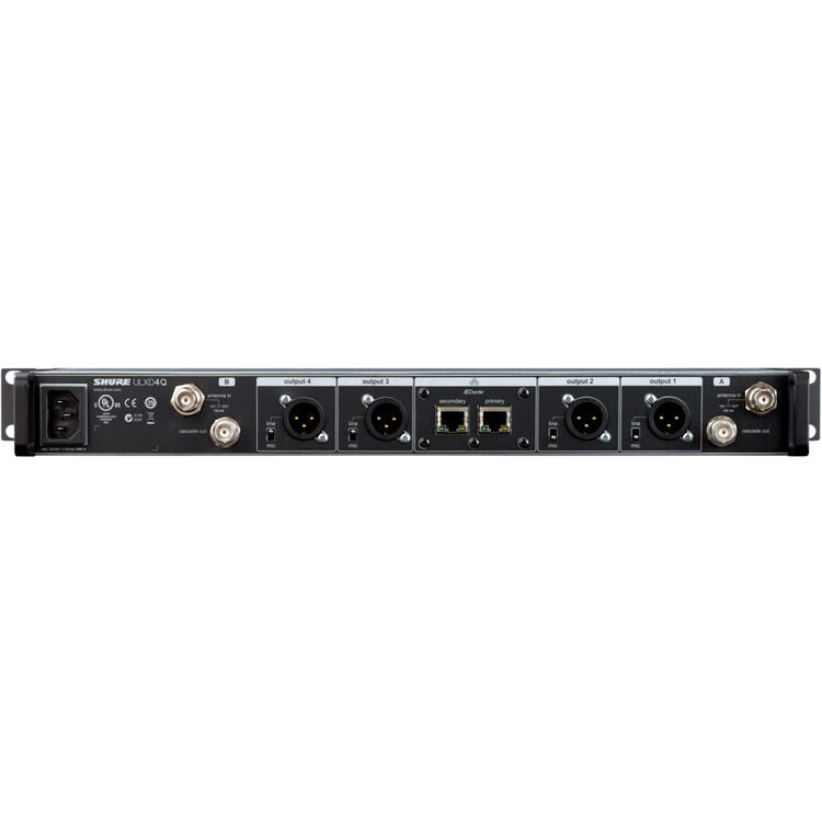 Shure ULXD4Q-GV Quad-Channel Digital Wireless Receiver with Always-On Encryption