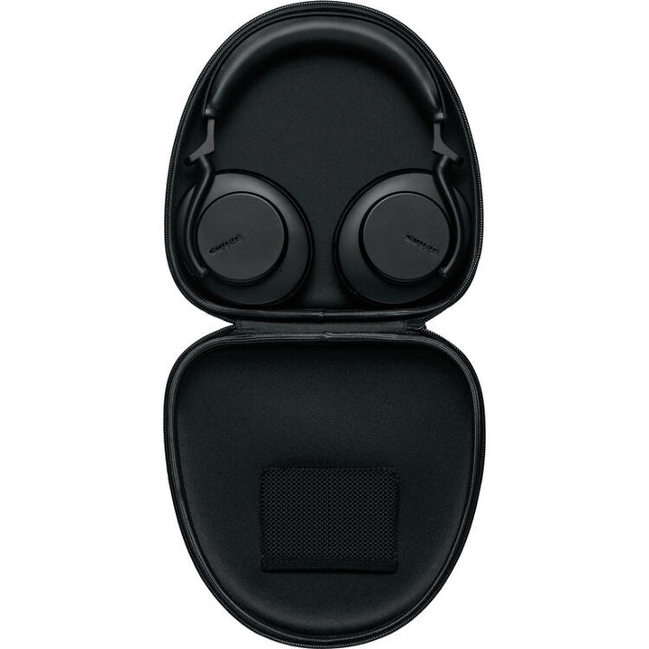 Shure AONIC 50 Gen 2 wireless noise cancelling over-ear headphones in protective case.