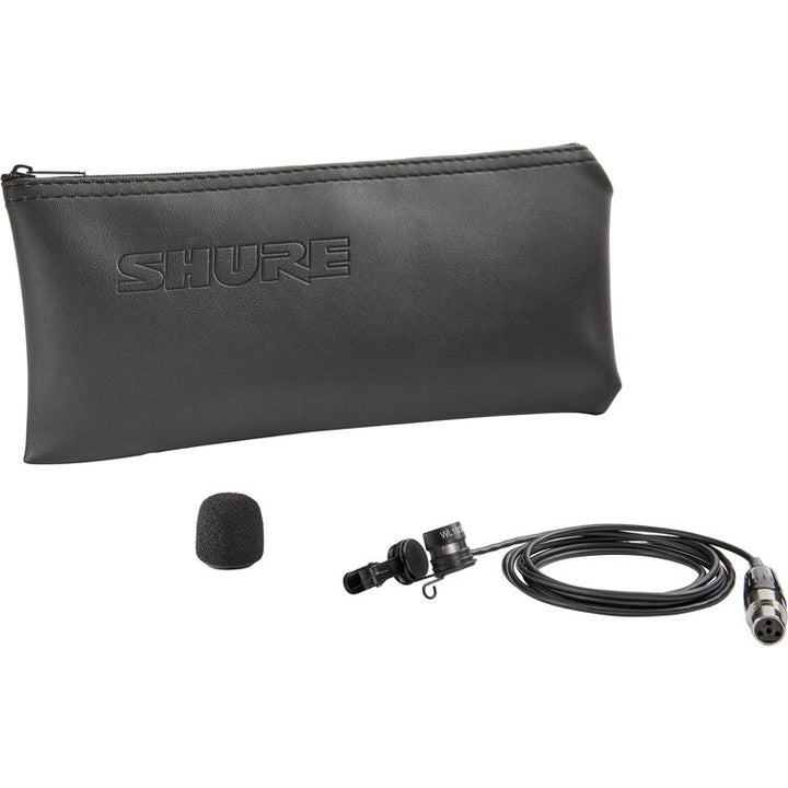 Shure WL185m Low-Profile Cardioid Lavalier Microphone with TA4F Connector, Black