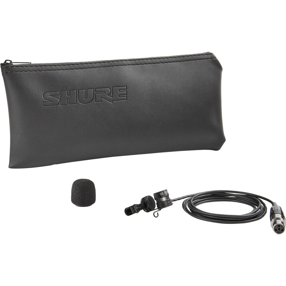 Shure WL185m Low-Profile Cardioid Lavalier Microphone with TA4F Connector (Black) (B-STOCK)