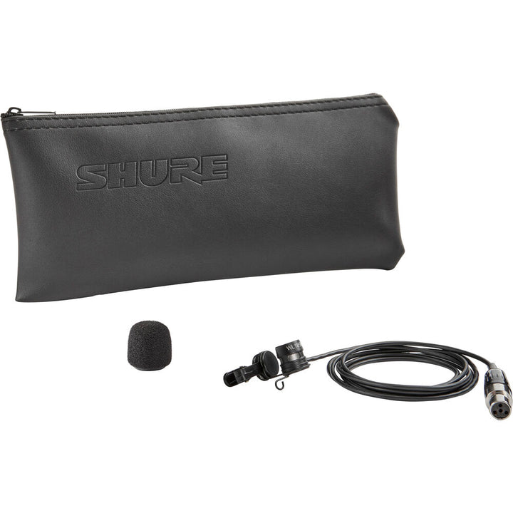 Shure WL185m Low-Profile Cardioid Lavalier Microphone with TA4F Connector (Black) (B-STOCK)