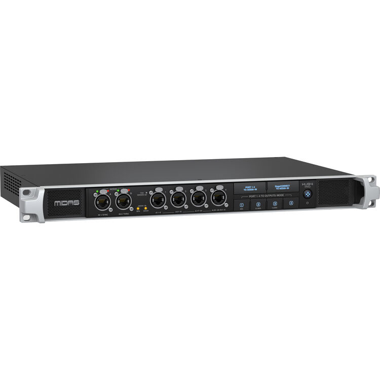 Midas HUB4 PRO Monitor System Hub with 4 PoE Ports front view