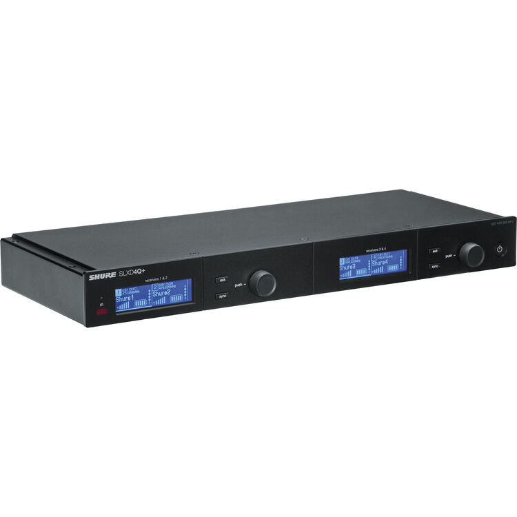 Shure SLXD4Q+ Quad-Channel Digital Wireless Receiver (G57: 470 to 608 MHz)