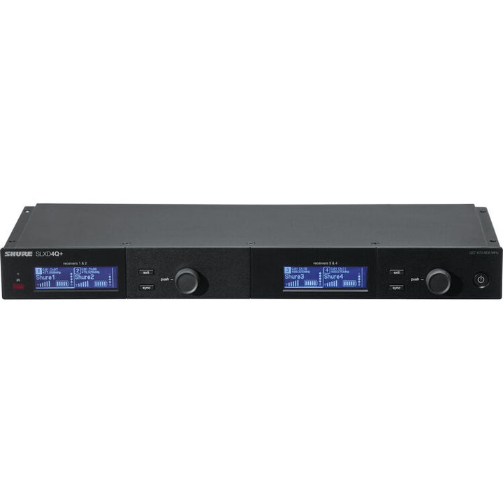 Shure SLXD4Q+ Quad-Channel Digital Wireless Receiver (G57: 470 to 608 MHz)