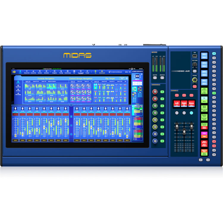 Midas HD96-AIR-CC-TP Live Digital Console with 21-inch Touchscreen and Road Case