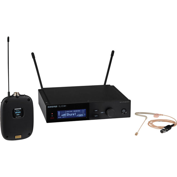 Shure SLXD14+/153T Digital Wireless Earset Headworn Microphone System (G57: 470 to 608 MHz)