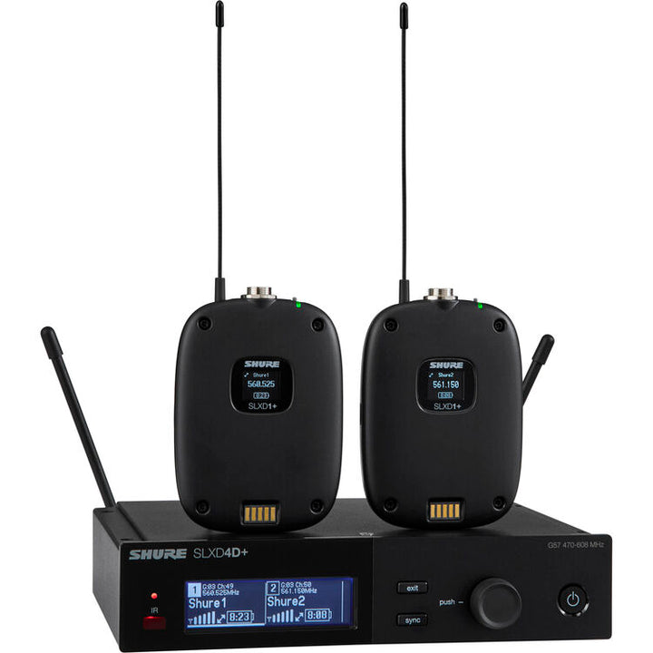 Shure SLXD14D+ Dual Wireless Bodypack System (G57 Band)
