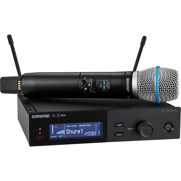 Shure SLXD24+/B87A Digital Wireless Handheld Microphone System with Beta 87A Capsule (G57: 470 to 608 MHz)