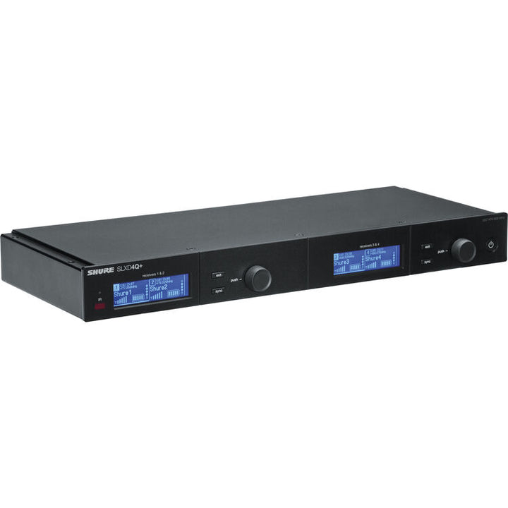 Shure SLXD4Q+ Quad-Channel Digital Wireless Rackmount Receiver (TAA Compliant, G57: 470 to 608 MHz)