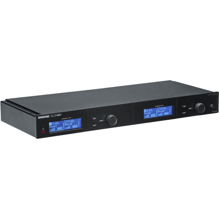 Shure SLXD4QDAN+ Quad-Channel Digital Wireless Rackmount Receiver with Dante (G57: 470 to 608 MHz)