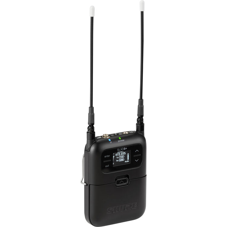 Shure SLXD15+/85M Digital Camera-Mount Wireless Low-Profile Cardioid Lavalier Microphone System (G57: 470 to 608 MHz)