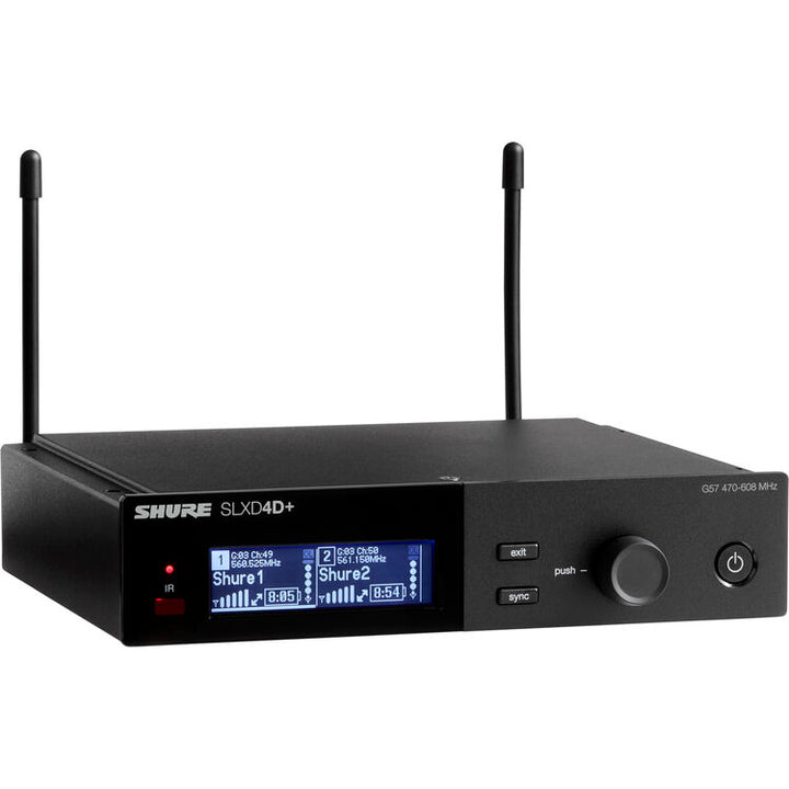 Shure SLXD24D+/58 Dual-Channel Digital Wireless Handheld Microphone System with SM58 Capsules (G57: 470 to 608 MHz)