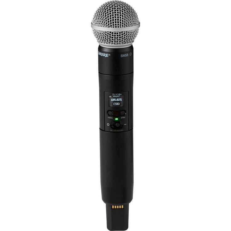 Shure SLXD24D+/58 Dual-Channel Digital Wireless Handheld Microphone System with SM58 Capsules (G57: 470 to 608 MHz)