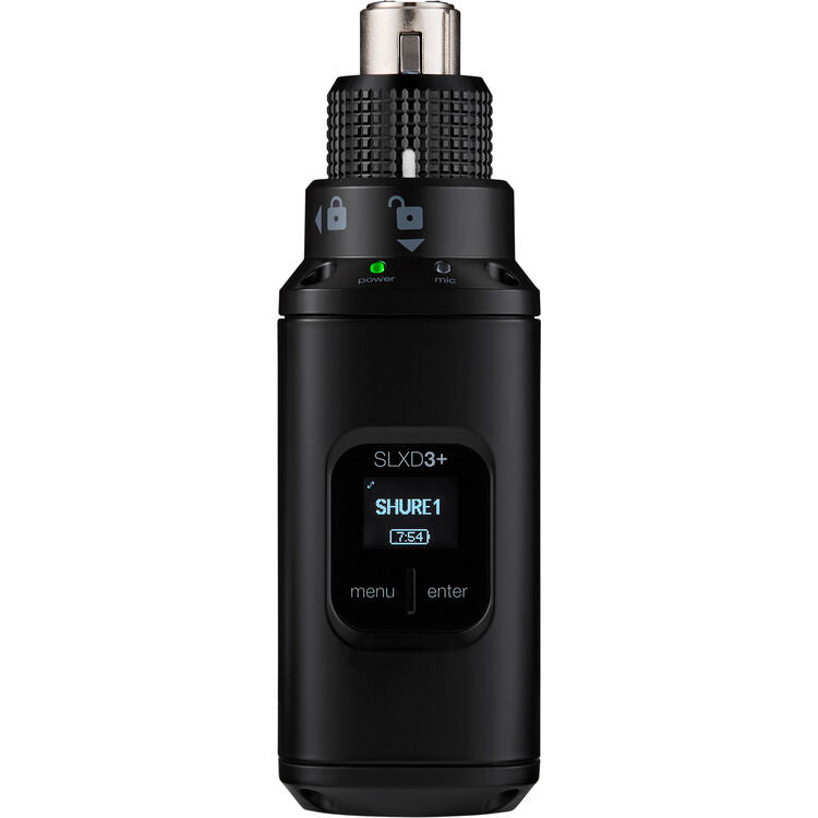 Shure SLXD35+ Digital Camera-Mount Wireless Plug-On Transmitter System (G57: 470 to 608 MHz)