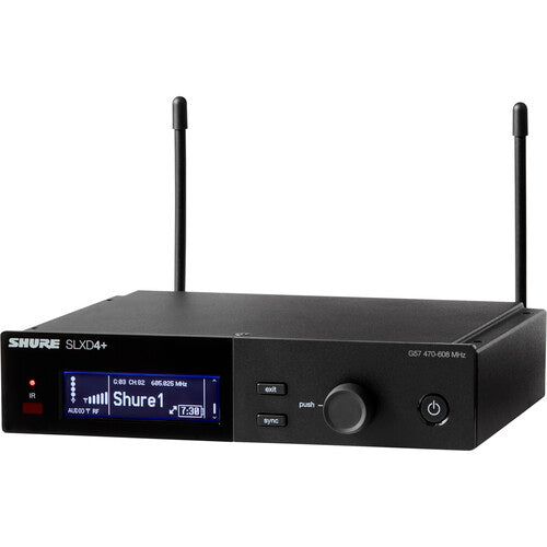 Shure SLXD4+ Digital Wireless Rackmount Receiver (G57: 470 to 608 MHz)