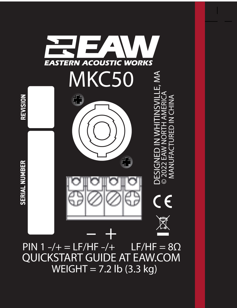 EAW MKC50 5" 2-Way Coaxial Point Source Loudspeaker, White (B-STOCK)