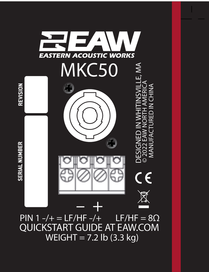 EAW MKC50 5" 2-Way Coaxial Point Source Loudspeaker, White (B-STOCK)