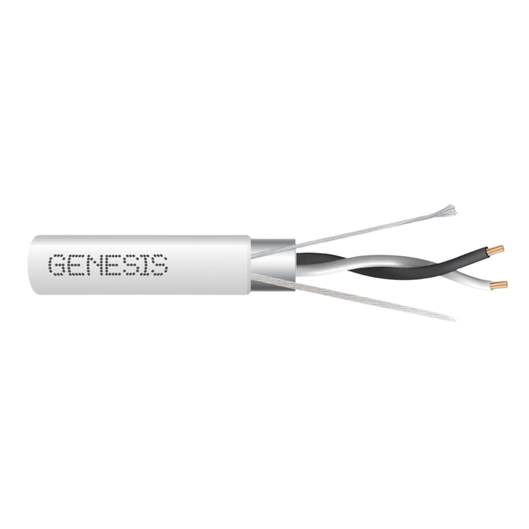 GENESIS 22/1P Stranded Shielded Plenum White 1000' Reel