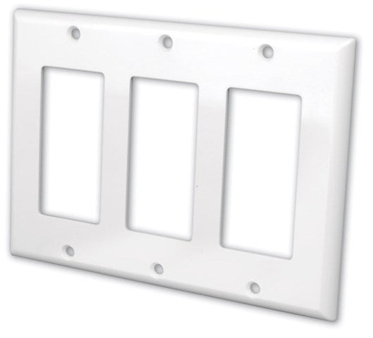 VANCO Decor Face Plate Triple White