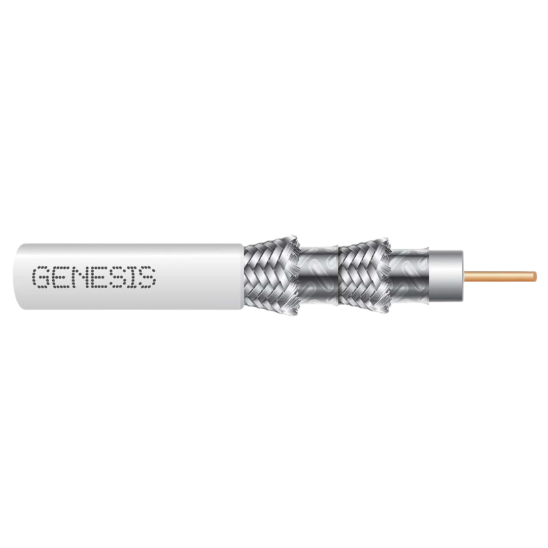 GENESIS Rg6 Ccs Quad-Shield Catv Coax Gen Purpose 1000' Pull Box White