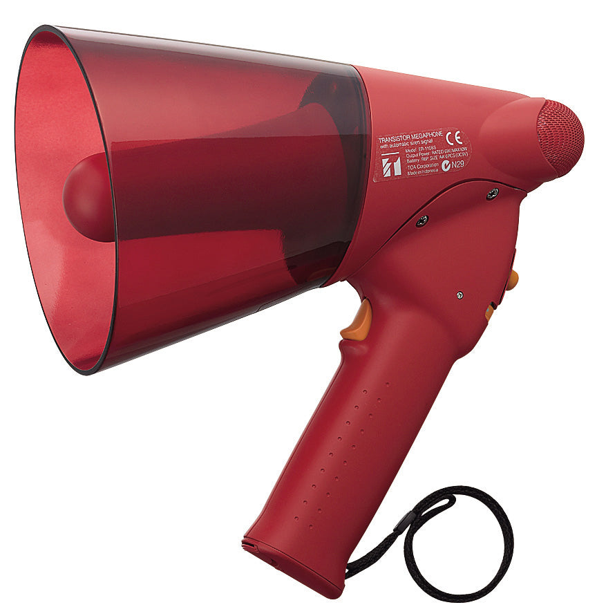 TOA Megaphone 6 W- Siren- Red