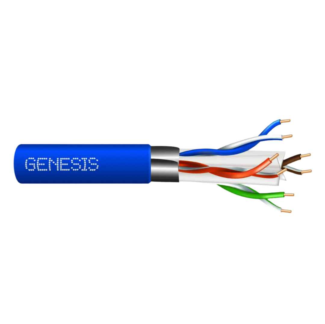 GENESIS CAT6A 23G Riser 1000' Reel White