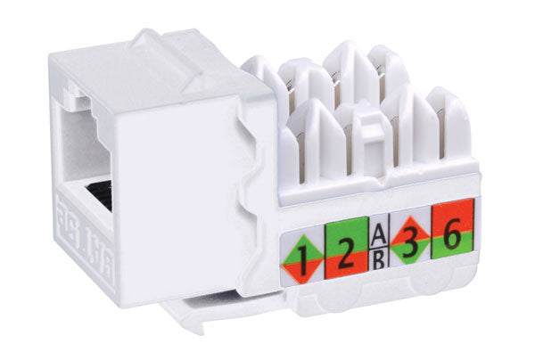 VANCO Cat5e 90 Degree Keystone 8 Conductor White
