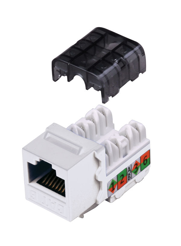 VANCO Cat6 90 Degree Keystone 8 Conductor Black