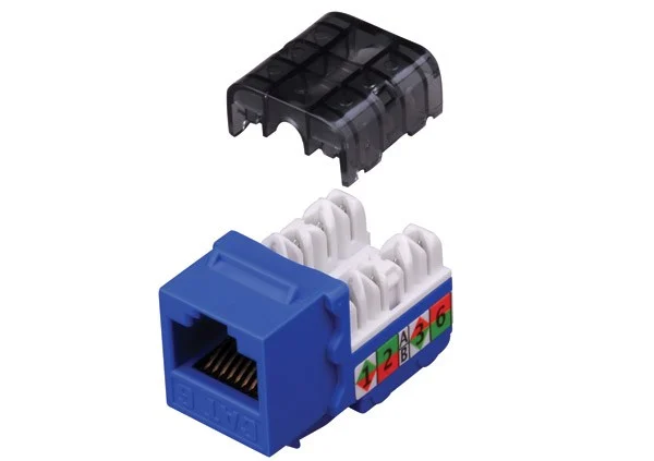 VANCO Cat6 90 Degree Keystone 8 Conductor Blue