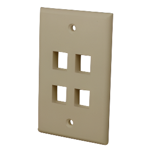 VANCO Multimedia Keystone Wall Plate 1 Port White