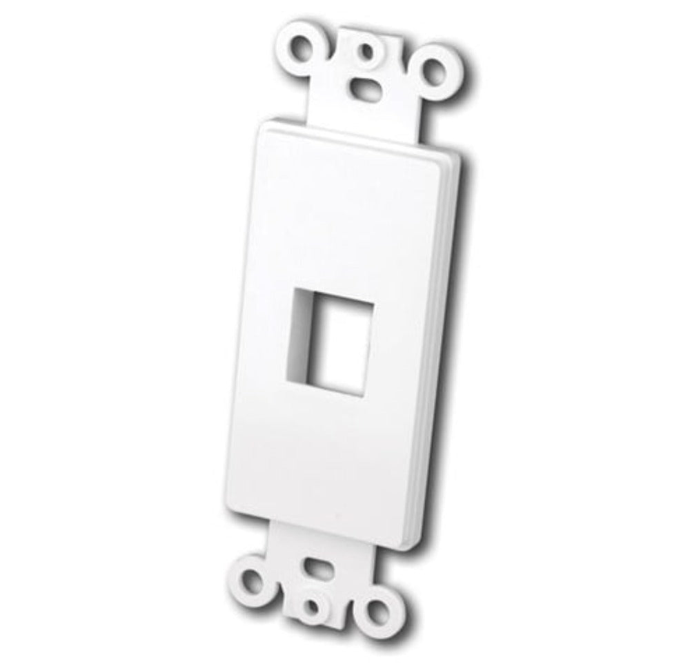 VANCO Decora Keystone Wall Plate 1 Port White