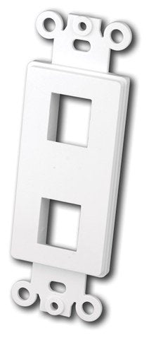 VANCO Decora Keystone Wall Plate 2 Port White