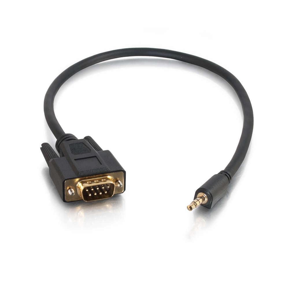 C2G 1.5ft (0.46m) Velocity™ DB9 Male to 3.5mm Male Serial RS232 Adapter Cable