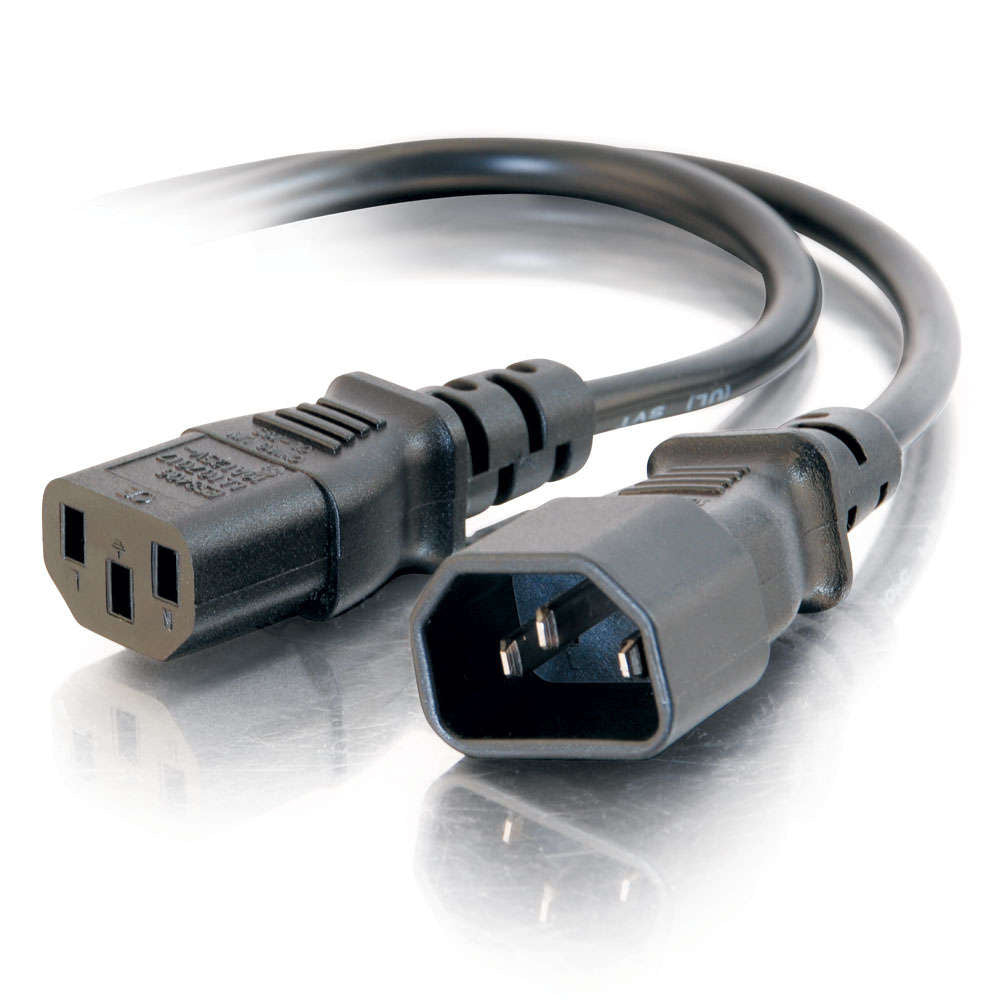 C2G 4ft (1.2m) 18 AWG Computer Power Extension Cord (IEC320C14 to IEC320C13)