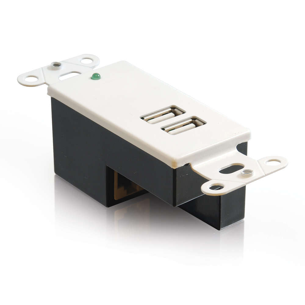 C2G 2-Port USB 1.1 Over Cat5 Superbooster™ Extender Wall Plate Receiver - LIMITED AVAILABLITY