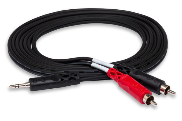 HOSA Stereo Breakout 3.5 mm TRS To Dual RCA 15'