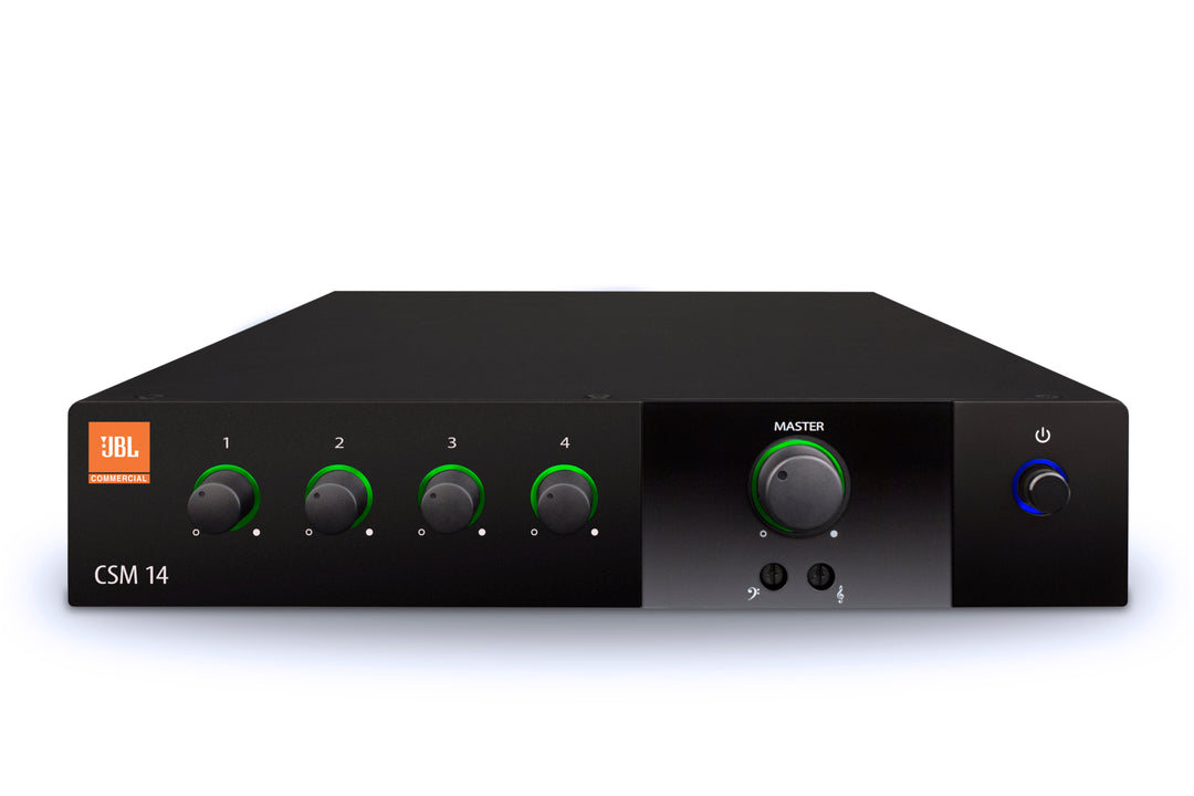 JBL PRO 4 Input - 1 Output Mixer 1u Half-Rack, Mounting Kit Included